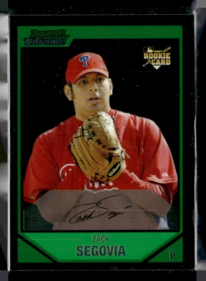 2007 Bowman Chrome BDP16 Zack Segovia RC Phillies Rookie - Image 1 of 2