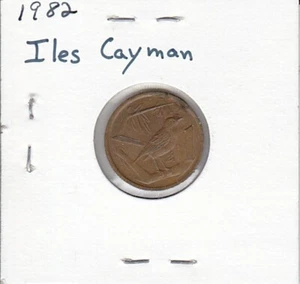 1982 Cayman Islands 1 Cent Coin - Picture 1 of 2