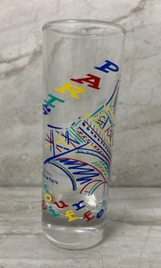 Paris La Tour Eiffel Tower Shot Glass Tower Souvenir Colorful Artistic - Picture 1 of 2