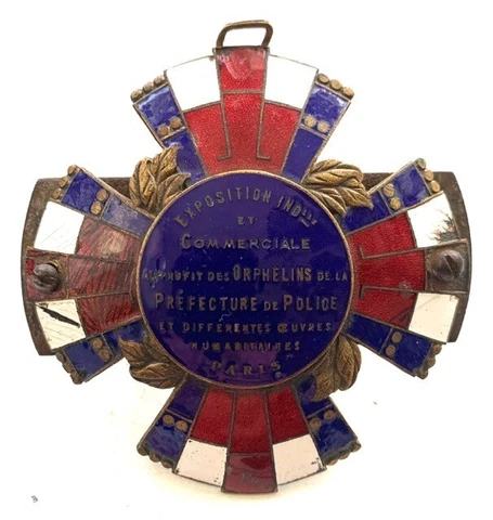 Enameled sign Antique enamel plaque PARIS Cover