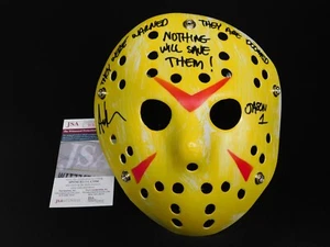 Ari Lehman Signed Jason Voorhees Yellow Hockey Mask Friday The 13 Quote JSA COA - Picture 1 of 3