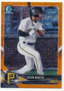 JASON MARTIN 2018 BOWMAN CHROME #41 RC ROOKIE ORANGE SHIMMER REFRACTOR SP #06/25 - Picture 1 of 2