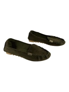 Xiuxian Damengröße 8 schmale Weite Mokassin Stil Schuh grün Kunstleder - Bild 1 von 10