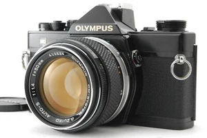【NEAR MINT】 Olympus OM-1 Black 35mm Film Camera Zuiko Auto 50mm f/1.4 Lens JAPAN - Picture 1 of 14