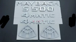 6Pcs Chrome S500 Maybach Set Fender Side Rear Emblems Badge For Mercedes Benz - Picture 1 of 5