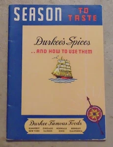 Vintage DURKEE'S SPICES and how to use them Season to taste with Recipes LQQK! - Picture 1 of 4