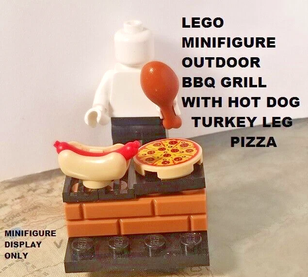 LEGO BBQ Set Minifigura Pizza Pavo Perrito Caliente Salchicha Amigos Comida Cocina Parrilla Foto 1 de 1