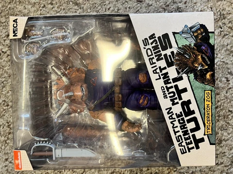 Neca Triceraton Zog Haulathon 2023 TMNT Mirage Comics 7 inch action figure Cover