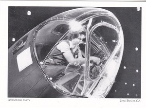 ~Post Card~"Assembling Parts" (Airplane) *Rosie/Riveter-Long Beach California