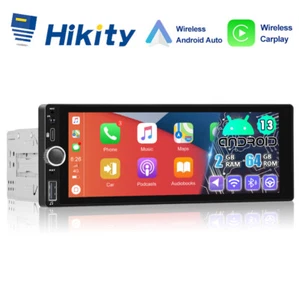 Radio de coche Android 13 64G 1 DIN con Apple Carplay GPS Navi RDS Bluetooth WIFI USB - Imagen 1 de 17