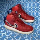 Nike Men’s Size 12 Air Force 1 High ‘07 Lv8 Red Chenille Swoosh Hi Top Sneakers