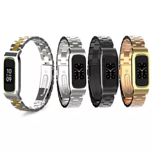 Correa de acero inoxidable correa de metal pulsera bucle para reloj Fitbit Luxe - Imagen 1 de 17
