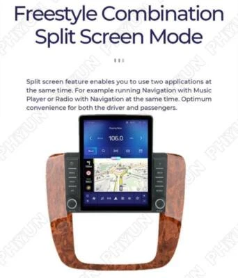 9.5"Vertical Android 10.1 Car Stereo Radio GPS 2+32G For Buick Enclave Hummer H2 Foto 1 de 4