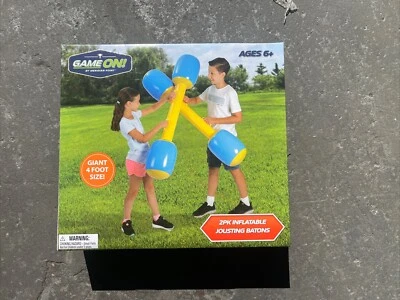 Paquete de 2 bastones inflables Jumbo para interiores y exteriores para juego de juguete de fiesta en piscina Foto 1 de 2