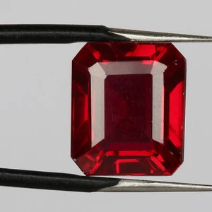 Natürlicher Mosambik Smaragdschliff Blutroter Rubin Zertifiziert 11,65 Ct Edelstein AB-588 - Bild 1 von 5