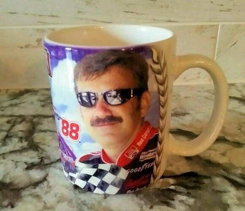 Dale Jarrett Picture 88 Coffee Cup Mug NASCAR 50th Anniversary 1998 NEW Cover