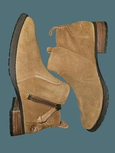 Ugg Upper Suede Side Zip Aureo Ankle Booties Women Size 6.5 - Picture 1 of 10