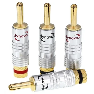 Conector banana Dynavox con fijación de extensión óptima para adaptarse al conector, 4 unidades - Imagen 1 de 6