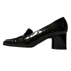 Auth BALLY - Black Patent Leather Suede Women's Pumps - Picture 1 of 6