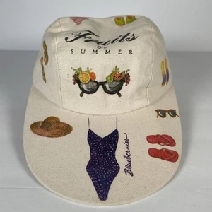 Sombrero de Colección Años 90 Relevante Frutas del Verano 100% Algodón Pato 3 Paneles Raro - Imagen 1 de 15