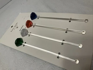 Kate Spade x Target Multi Color Gem Set Of 4 Stir Sticks New - Picture 1 of 2