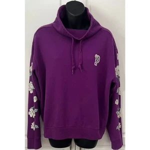 Pink By Victoria's Secret Purple Cowlneck Sweatshirt Long Sleeves Size M - Picture 1 of 9