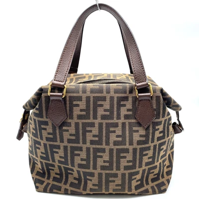 Authentic Fendi Zucca Canvas x Leather Khaki 8BN249 Tote Bag NS111322 - Image 1 of 4