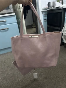 Ted Baker Clarkia Powder Pink Soft Grain Leather Facetted Bar Shopper Tote Bag - Bild 1 von 8