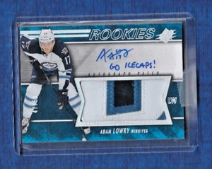 2014-15 SPx Rookies Blue Spectrum/50 parche automático inscrito # 168 Adam Lowry - Imagen 1 de 2