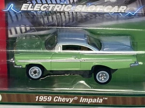 1959 Chevy Impala White over Green Coffee Thunderjet Ultra-G HO Slot Car SC408 - Picture 1 of 6