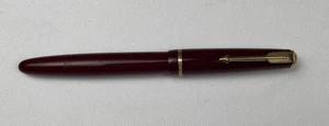 Parker Victory 1940s Burgundy fountain pen Vintage 14K nib Made In England - Picture 1 of 12