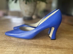ProXy Vintage LEATHER INSIDE AND OUT Women’s Blue Heels Pumps 8.5 - Picture 1 of 11