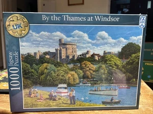 New FX SCHMID 1000 Piece Jigsaw Puzzle By The Thames At Windsor - Picture 1 of 2