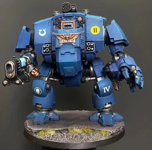 Warhammer 40K Primaris Redemptor Dreadnought Ultramarines Painted HQ - Picture 1 of 6