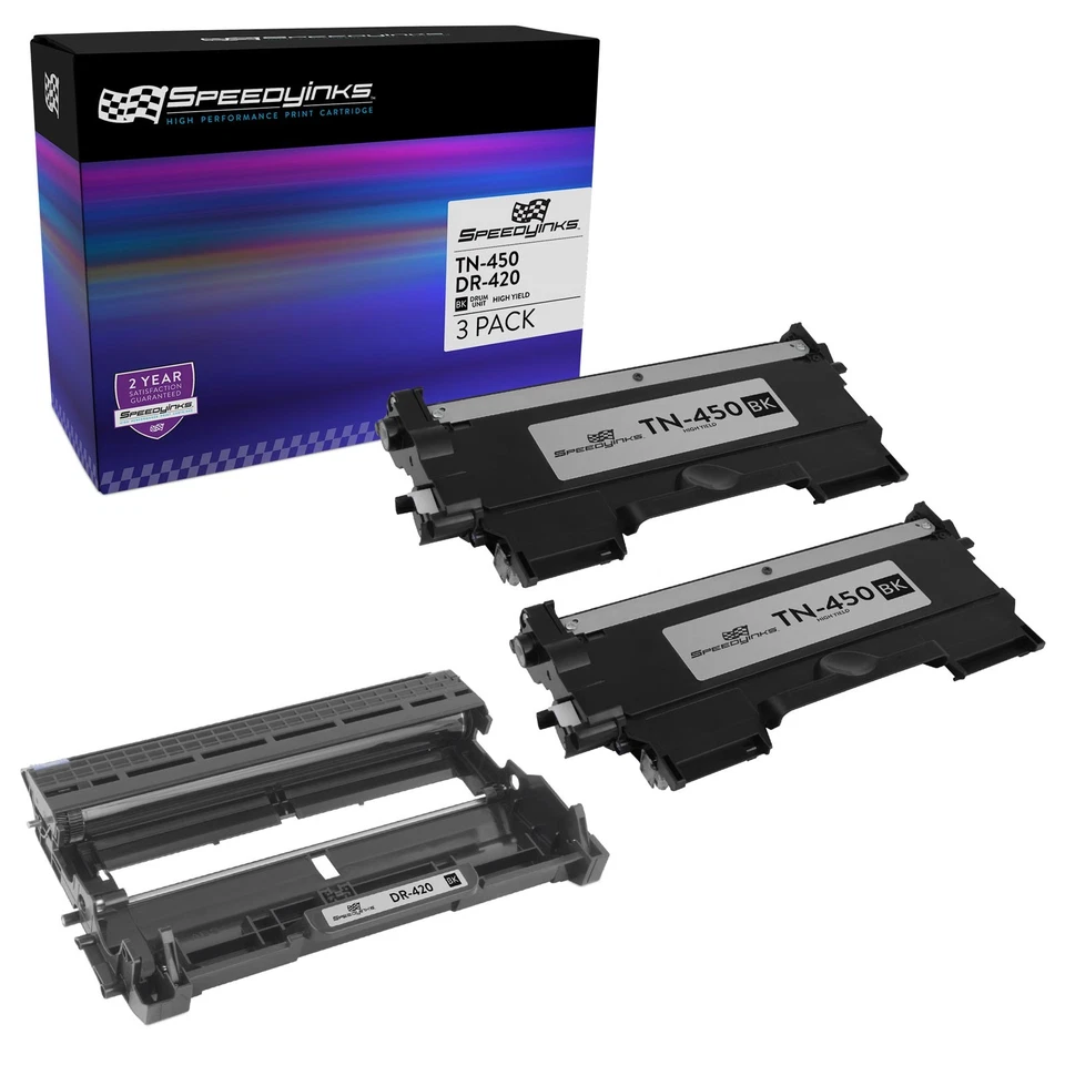 For Brother 1x DR420 2x TN450 Drum/Toner DCP-7060D 7065DN 2130 2132 2220 2230 - Image 1 of 4