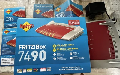 AVM FritzBox 7490 1300 Mbps WLAN Router / Fritz!Box VDSL/ADSL, Sauber Zustand - Bild 1 von 4