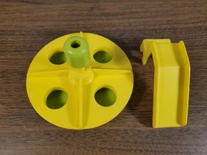 Vintage Fisher Price Little People Toy Lot Playground Slide & Carousel - Picture 1 of 4