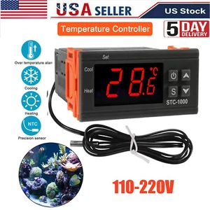 AC 110V Universal STC-1000 Digital Temperature Controller Thermostat w/ Sensor - Picture 1 of 9