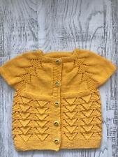 Hand Knit Baby Clothes,Yellow Baby Vest ,%100 Cotton