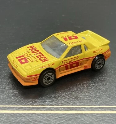 Vintage Matchbox Car Pontiac Fiero 1985 Protech Fire Systems #16 Yellow Gary B - Image 1 of 4