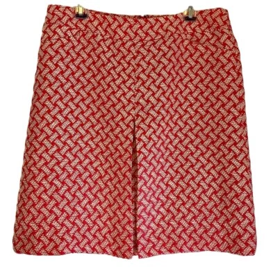 NWT Talbots Career Skirt Textured Coral and Cream Knee Length Lined Size 12  - Image 1 of 4