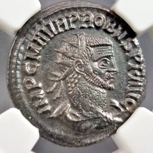 Probus Roman Empire NGC AU Aurelianianus Soldier Spear Branch Sphere Clementiate - Picture 1 of 23