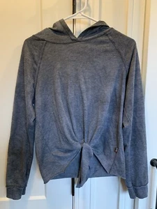 T2 Love Girls Gray Soft Hoodie Pullover Sweatshirt With Front Knot - Size 14 - Picture 1 of 11