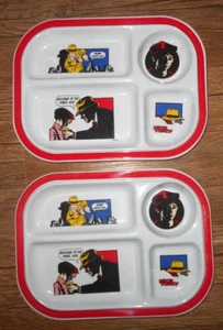 Dick Tracy Two Vintage Divided Plates - Picture 1 of 1