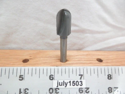 (1) NUEVA MLCS 1/2" D Broca de nariz redonda con punta de carburo Broca de enrutador 1/4" Vástago n2 Foto 1 de 4