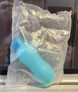Vintage Tupperware Mini Eco Bottle Keyring / Keychain Aqua Blue - Picture 1 of 4