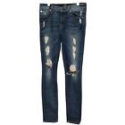 7 For All Mankind ~ Women's Blue Skinny Distressed Jeans ~ Size 26