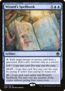 WIZARD'S SPELLBOOK mtg NM-M Adventures in The Forgotten Realms 1 Rare - Foto 1 di 1
