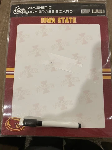 Iowa State Cyclones magnetic dry erase Board 8 1/2 By 11 Inches. New Cover