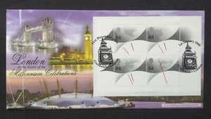 GB Bradbury 1999 Millennium Timekeeper M/Sheet on First Day Cover, Greenwich SHS - Picture 1 of 2